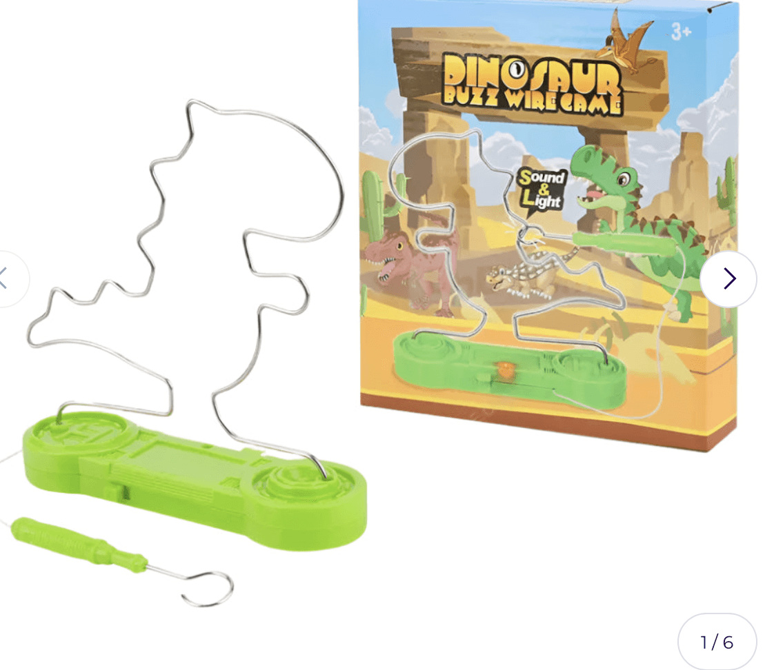 Dinosaur buzz wire game